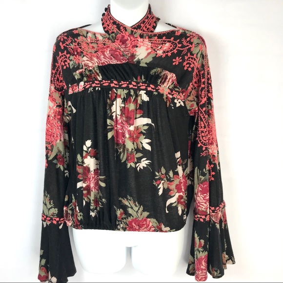 FP Floral Embroidered Cold Shoulder Bainbridge Top - Picture 3 of 8